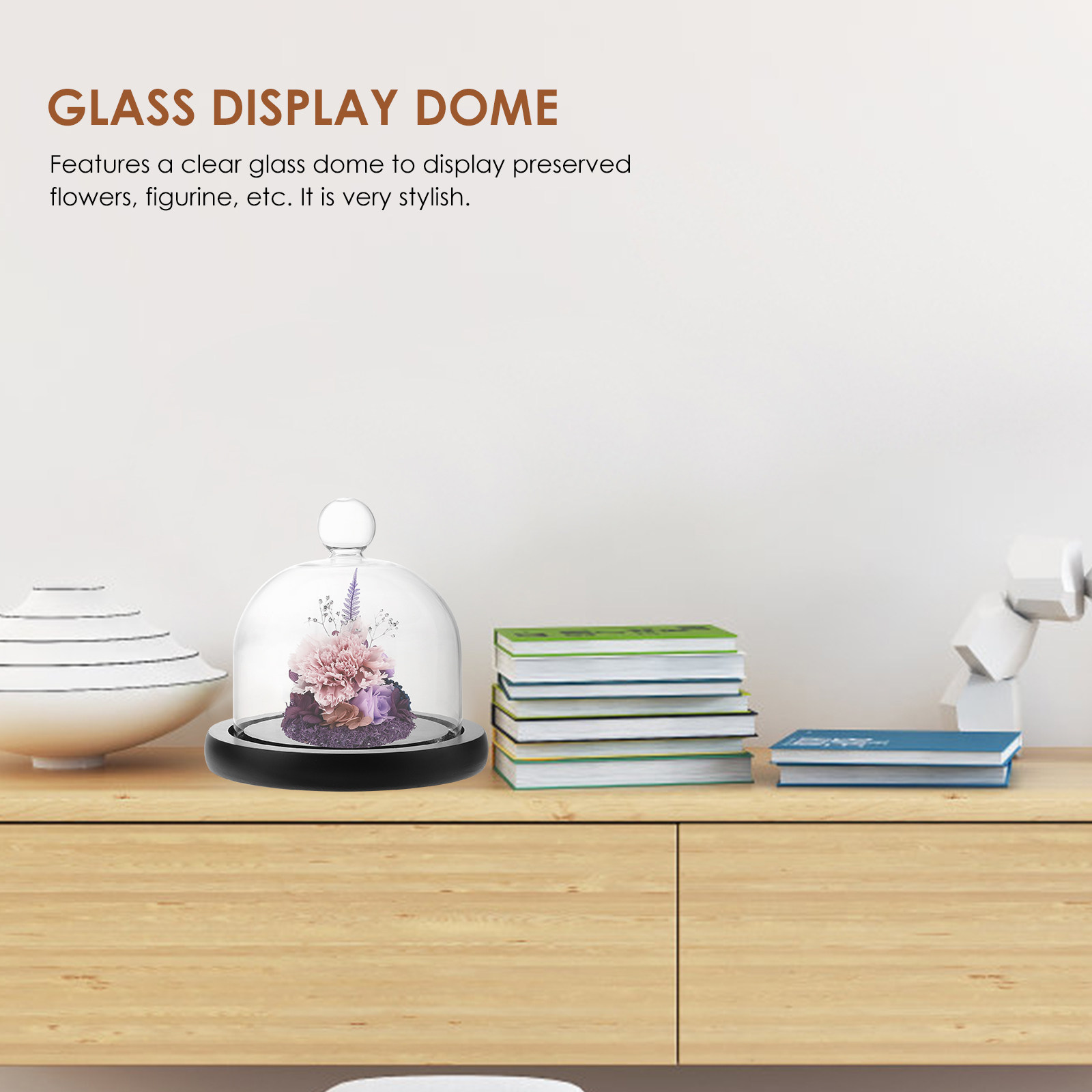Plastic Dome Clear - Clear Glass Display Dome for Preserved