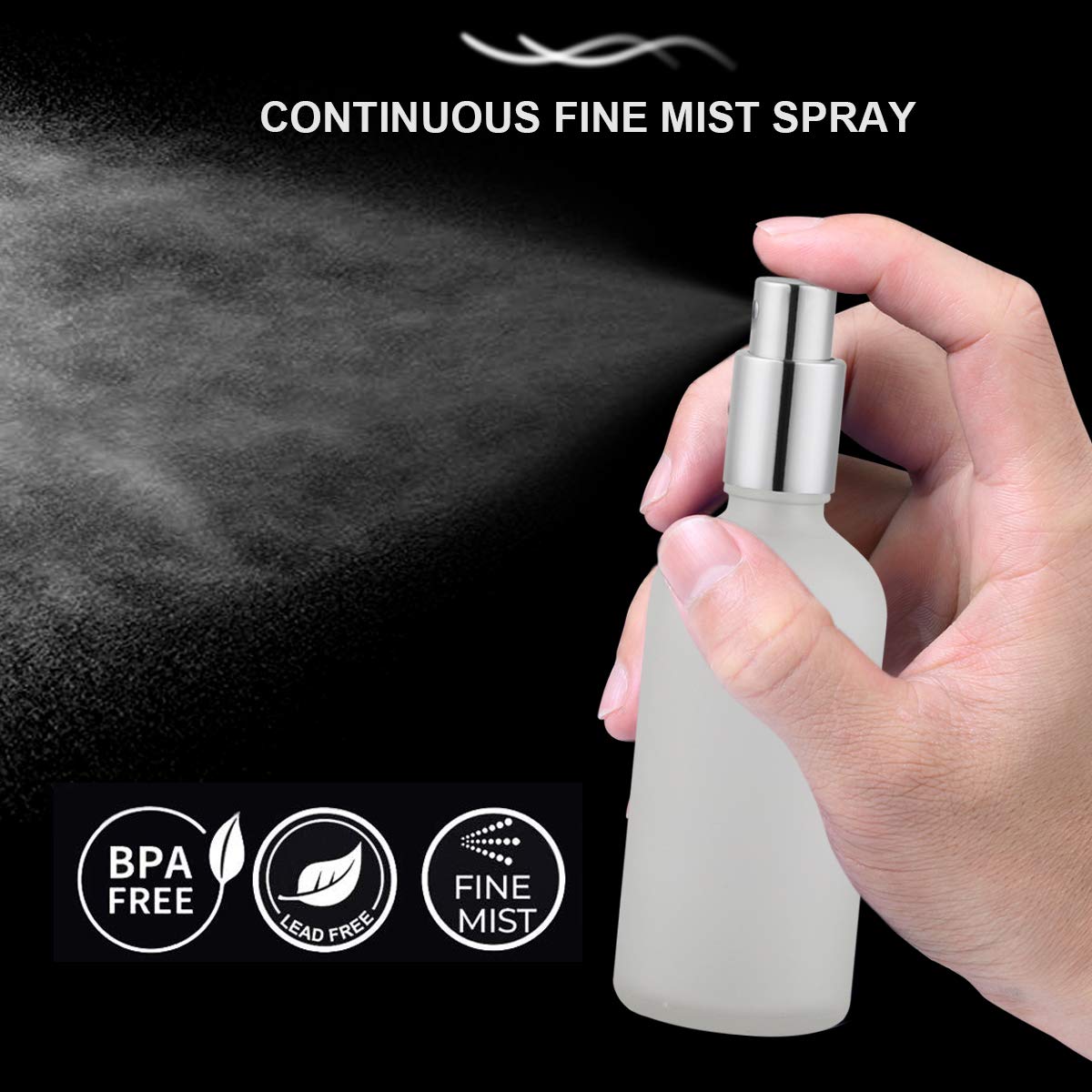 2-Pack 3.4oz Frosted Glass Spr - Misting Bottle Fine ulasan dan harga