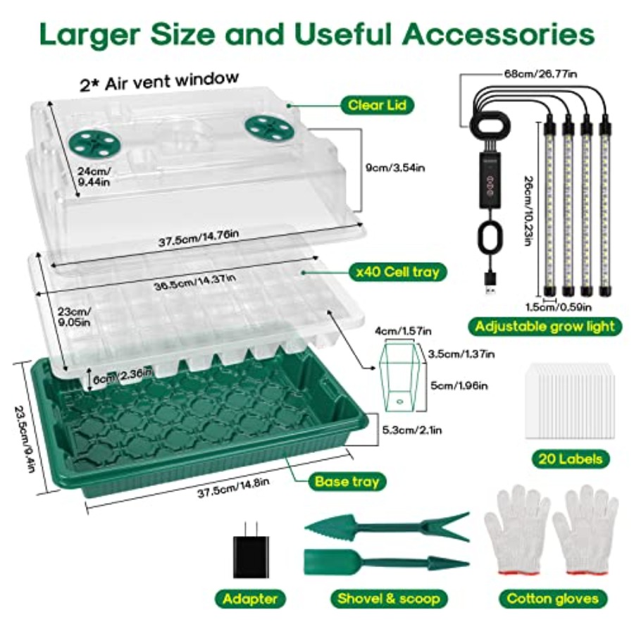 Seed Starter Tray with Grow Li - Humidity Dome Kit ulasan dan harga