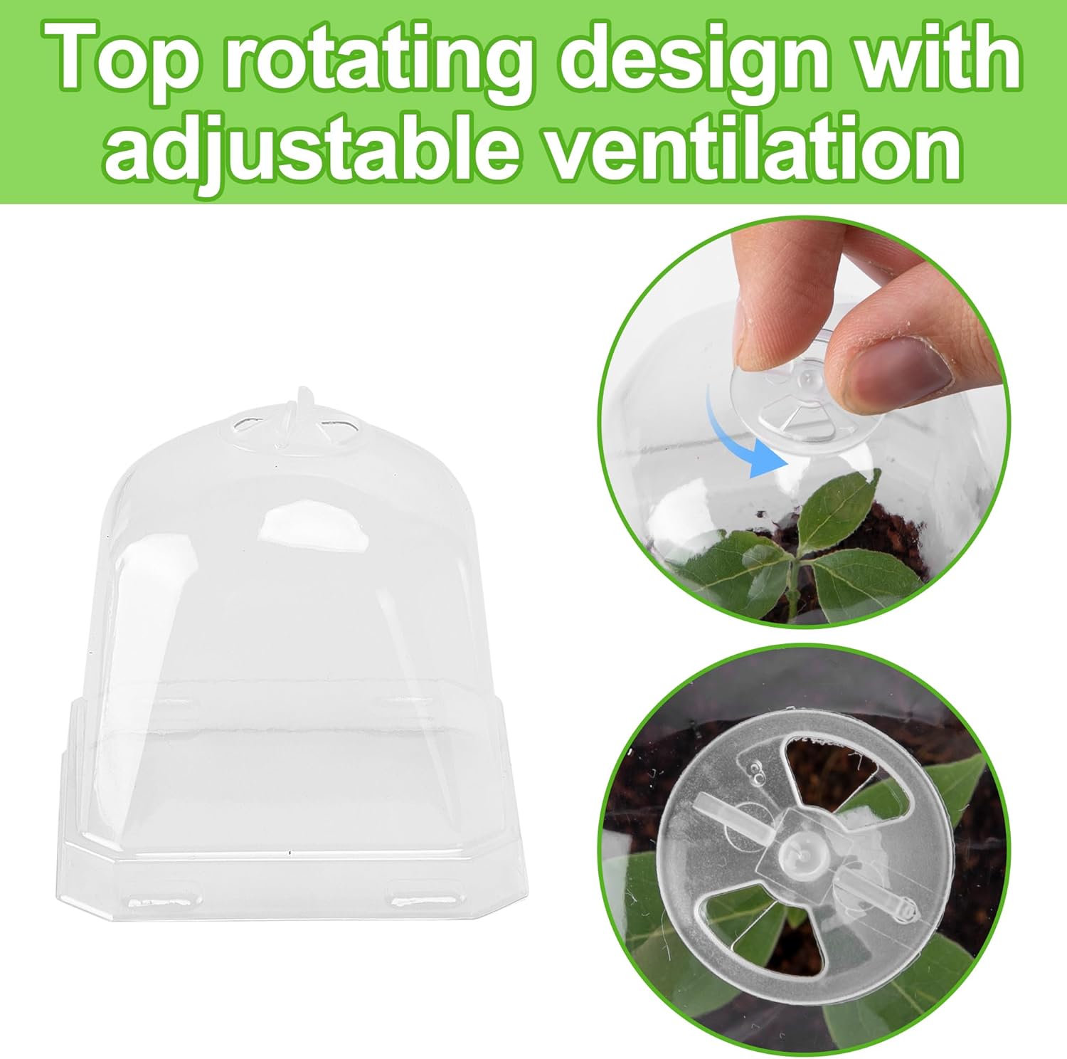 10 PCS Clear Plant Nursery Pot - Plastic Dome Clear ulasan dan harga