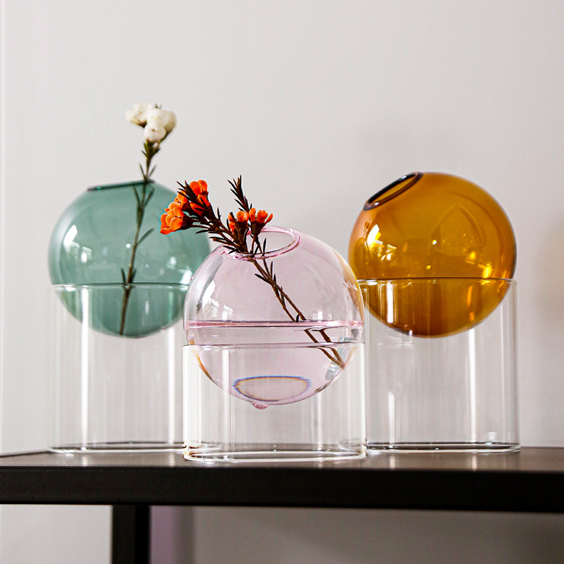 Mini Round Flower Vase Hydropo - Propagation Station Vase ulasan dan harga