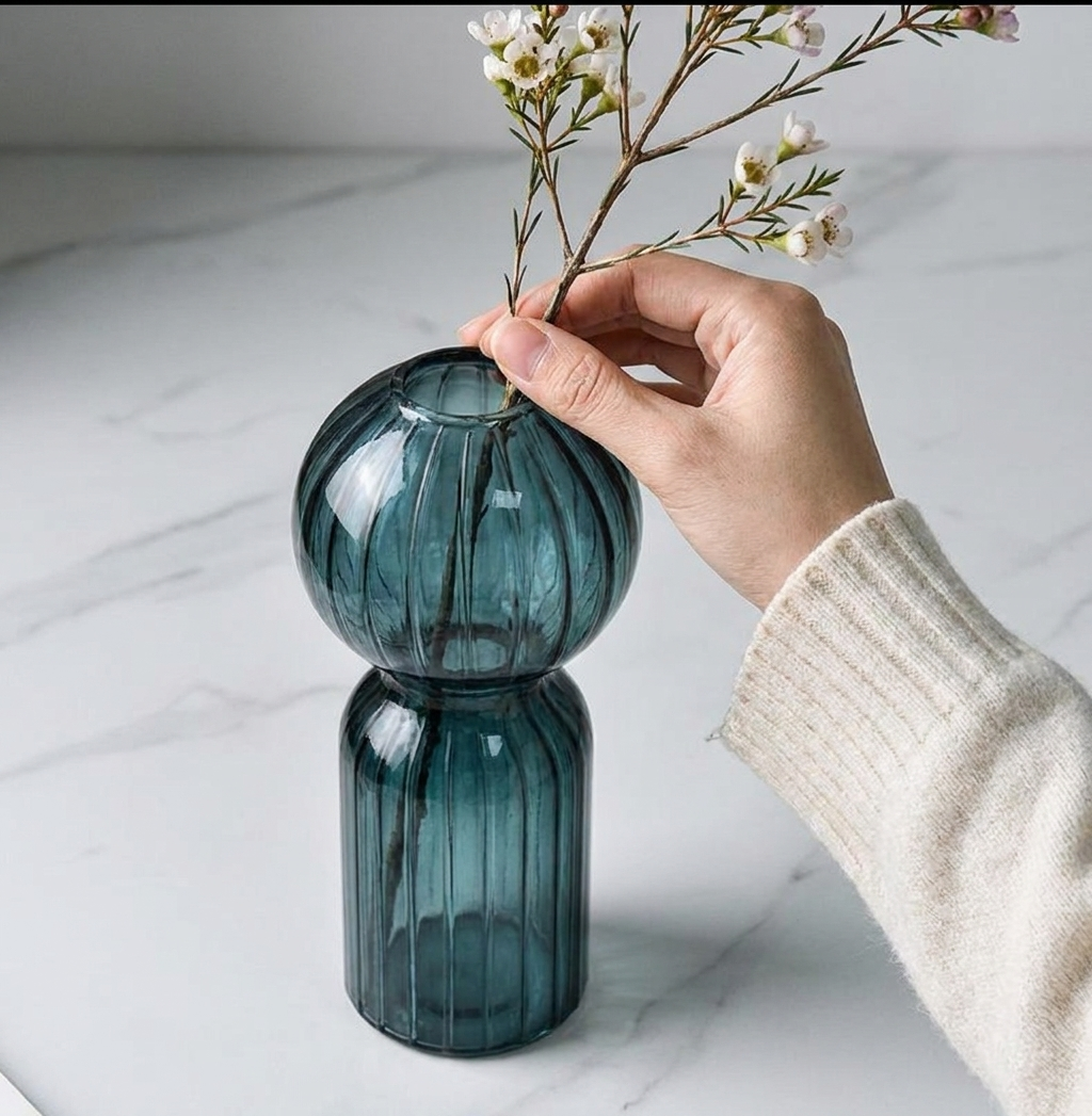 Nordic Striped Color Bubble Gl - Propagation Station Vase ulasan dan harga
