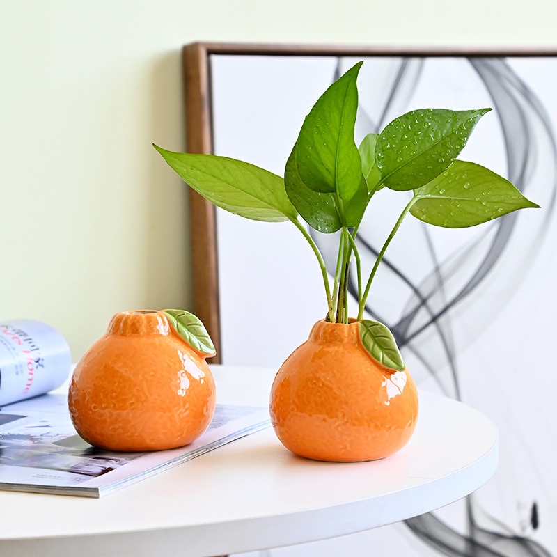 Orange Fruit Shaped Flower Vas - Propagation Station Vase ulasan dan harga